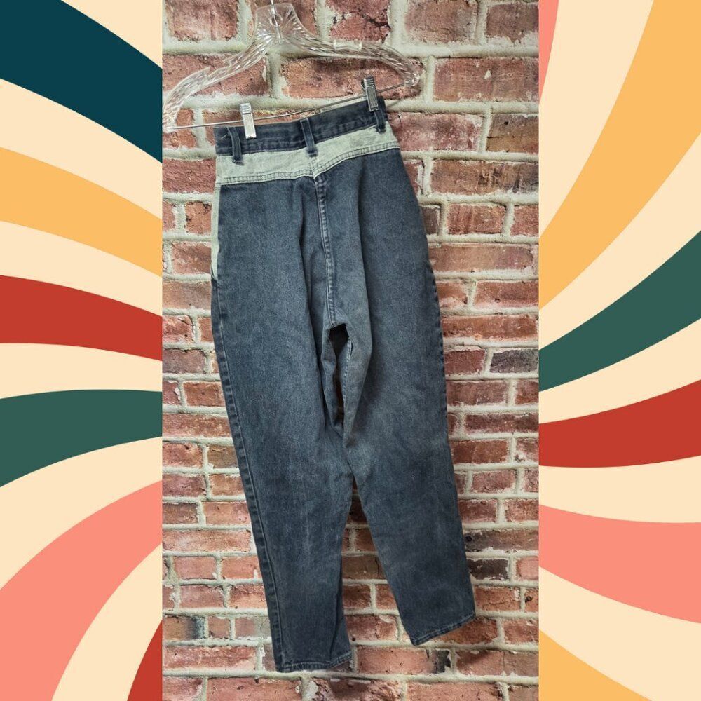 R‎ Ross High Waist Jeans 7 | Vintage Dark Navy Denim Womens Retro Mom Fit Cotton - Picture 2 of 7